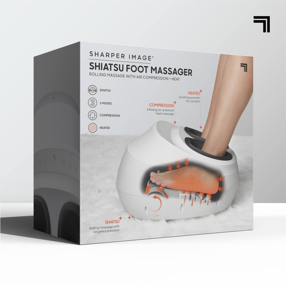 Sharper Image White Shiatsu Foot Massager
